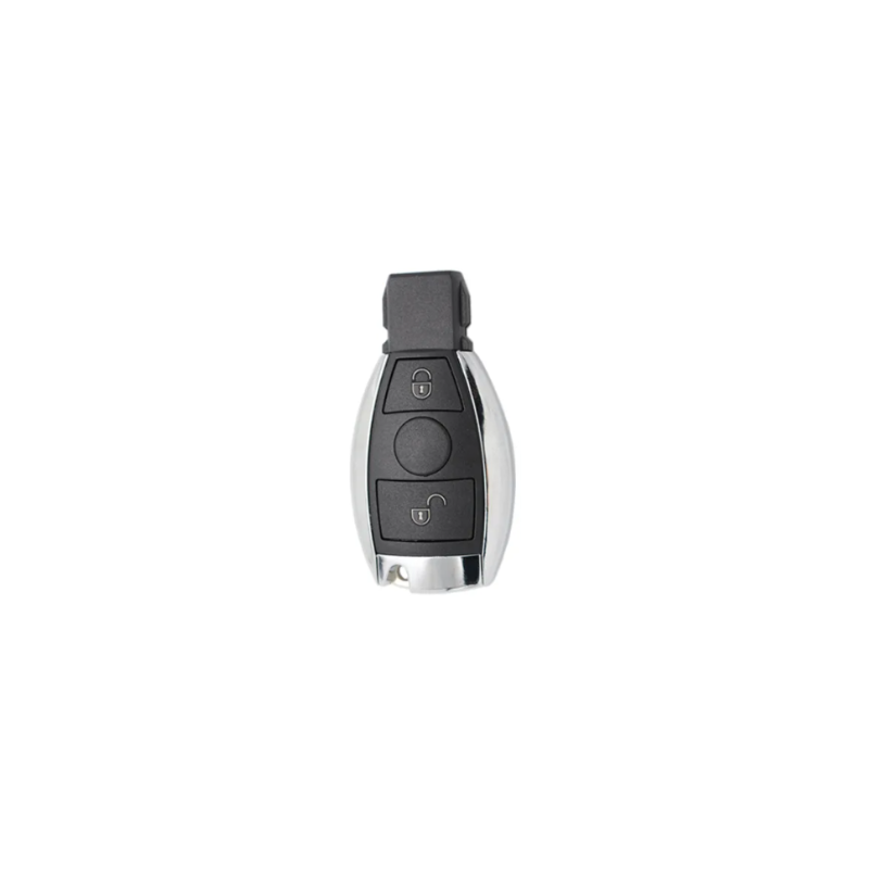 CARCASA MANDO KEYLESS MERCEDES 2 BOTONES CROMADA CARCASA MANDO KEYLESS MERCEDES 2 BOTONES CROMADA
