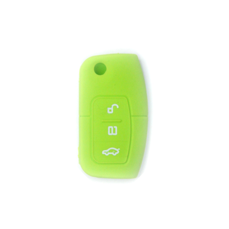 FUNDA MANDO PLEG. FORD VERDE 3 BOTONES