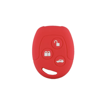 FUNDA MANDO FIJO FORD ROJO 3 BOTONES