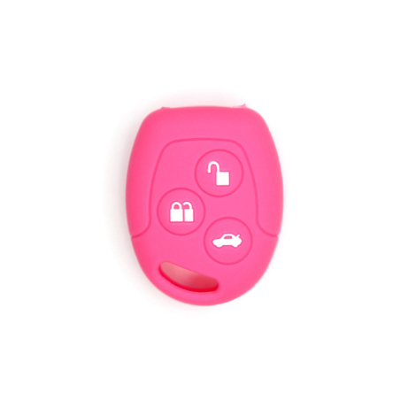 FUNDA MANDO FIJO FORD ROSA 3 BOTONES