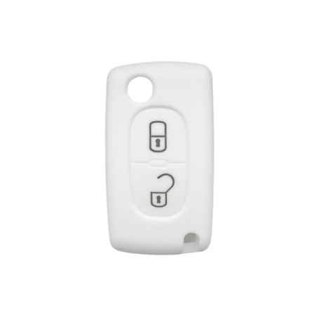 FUNDA MANDO CITROEN/PEUGEOT BLANCO FUERTE 2 BOTONE