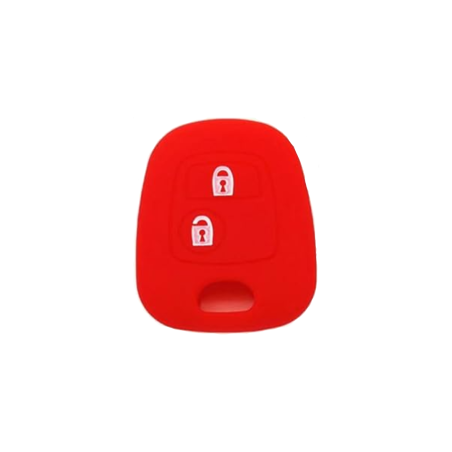 FUNDA MANDO FIJO CITROEN/PEUGEOT ROJO 2 BOTONES
