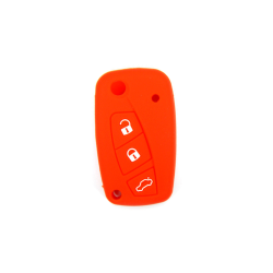 FUNDA MANDO FIAT/PSA ROJO 3 BOTONES