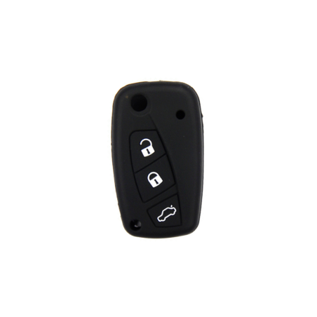 FUNDA MANDO  FIAT/PSA NEGRO 3 BOTONES