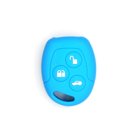 FUNDA MANDO FIJO FORD AZUL 3 BOTONES