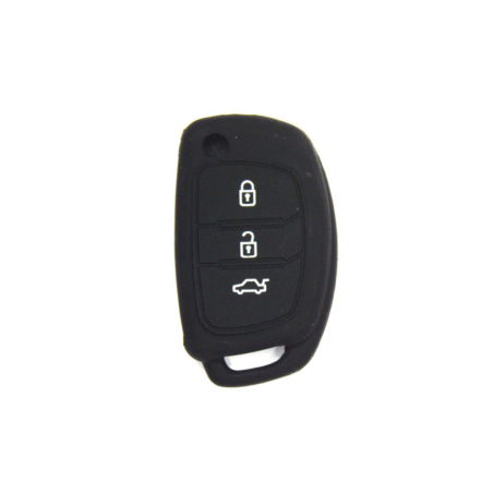 FUNDA MANDO HYUNDAI/KIA NEGRO 3 BOTONES