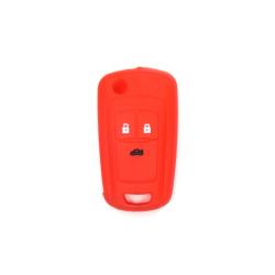 FUNDA MANDO PLEG OPEL ROJO 3  BOTONES