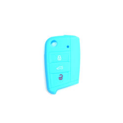 FUNDA MANDO VW-SEAT-SKODA AZUL 3 BOTONES