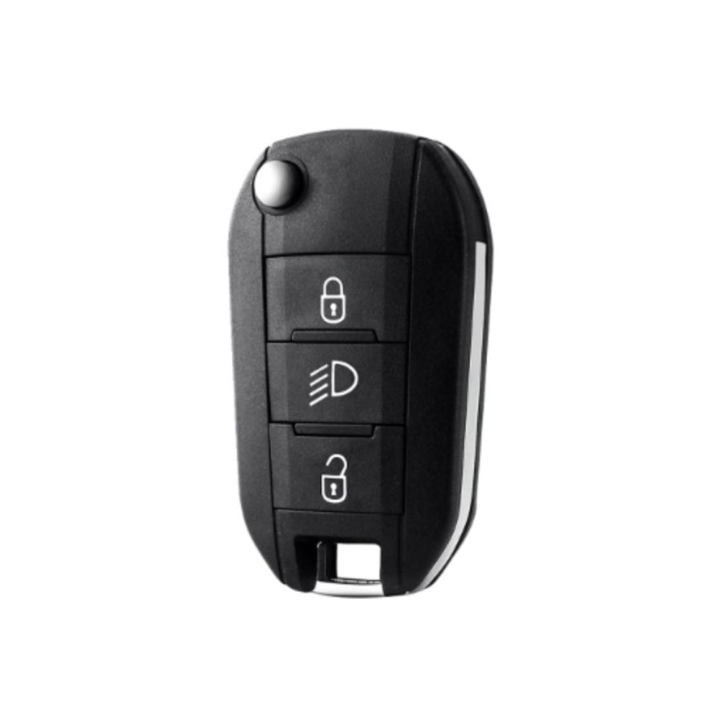 CARCASA PLEGABLE PEUGEOT 3 BOTONES LUZ HU83 CARCASA PLEGABLE PEUGEOT 3 BOTONES LUZ HU83