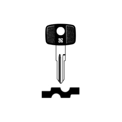 LLAVE VEHICULO CABEZAL PLÁSTICO ( acero)