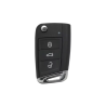 CARCASA TELEMANDO MQB VAG 3 BOTONES HU162 CROMADO